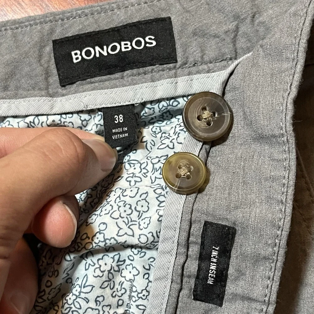 Bonobos Shorts Mens 38 Gray 7